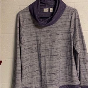 Weekends by Chico’s purple gray top cowl VGC  8-10